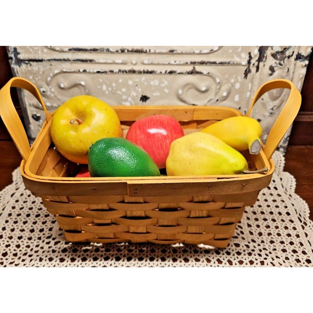 Variety Pack of 8 Colorful Faux Fruits for Decor Display (basket not included)